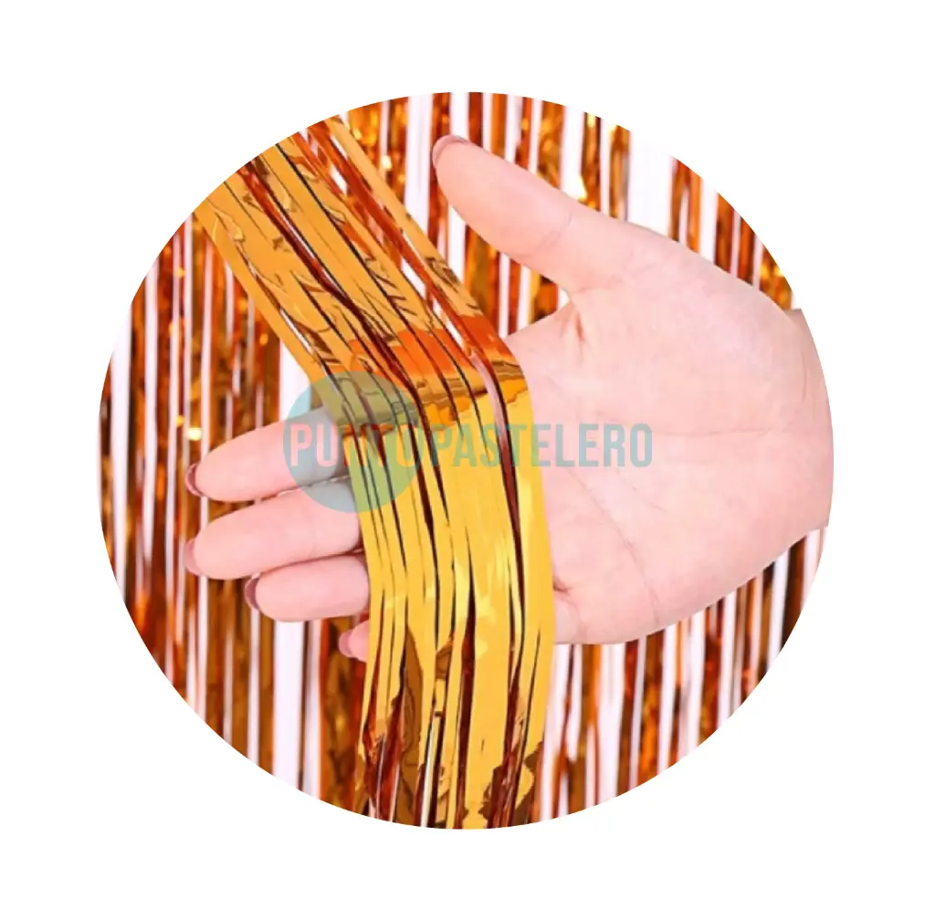 CORTINA METALIZADA COBRE FOIL FRINGE (1 X 2 MT.)