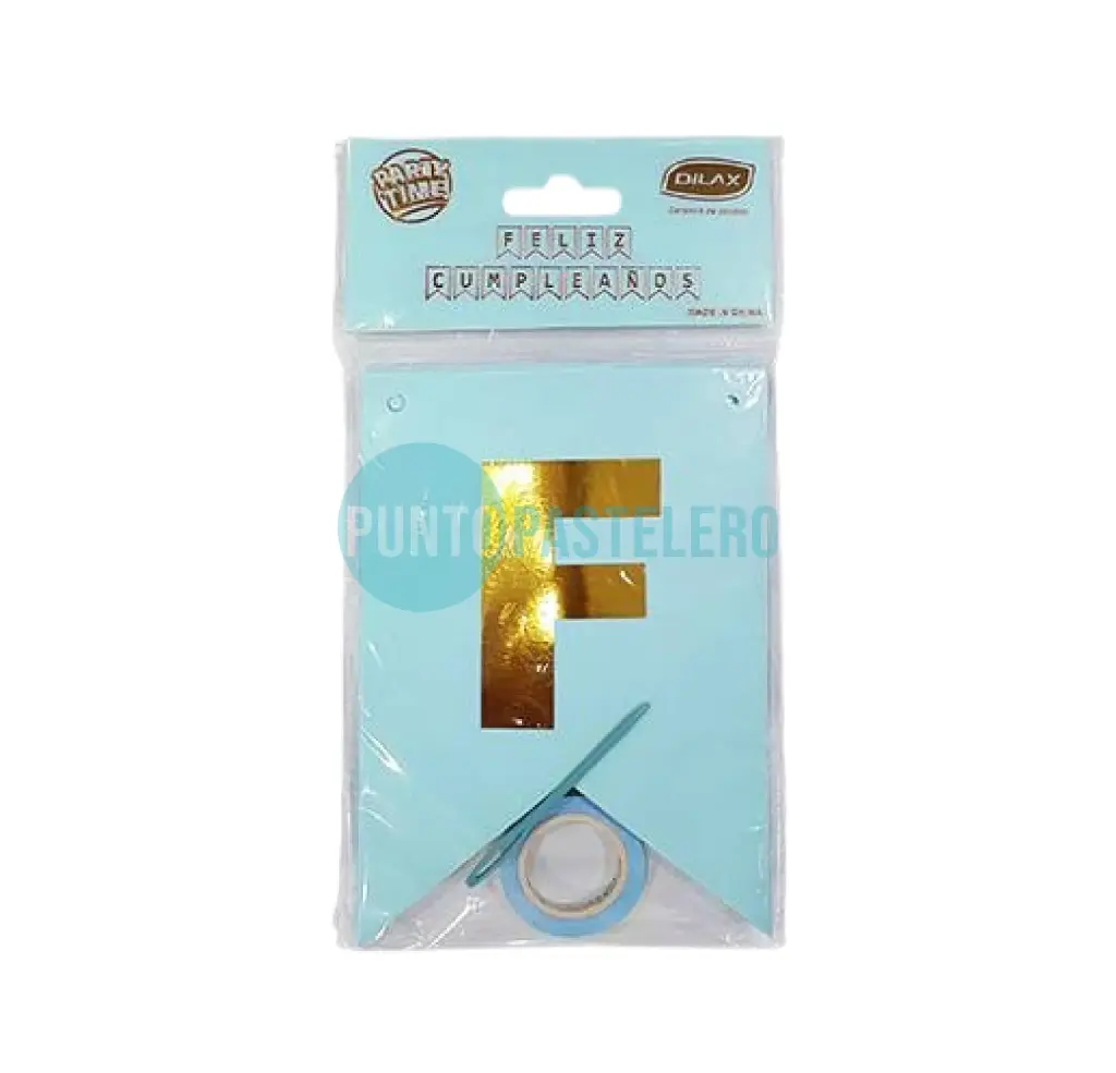 BANDERIN FELIZ CUMPLEAÑOS AQUA