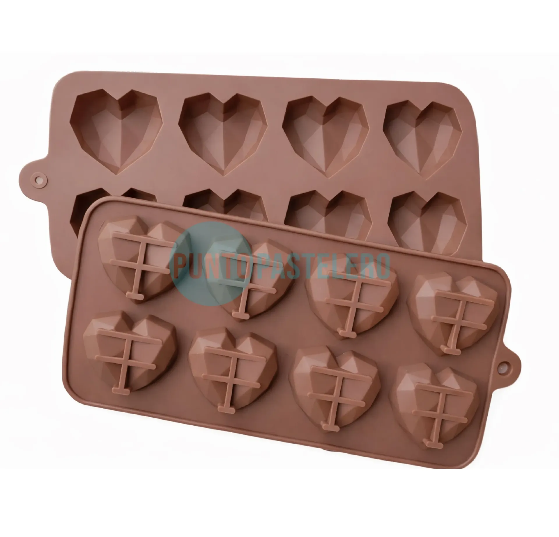 [00104224] MOLDE BOMBON SILICONA CORAZON FACETADO MEDIANO DIAMANTE [P]