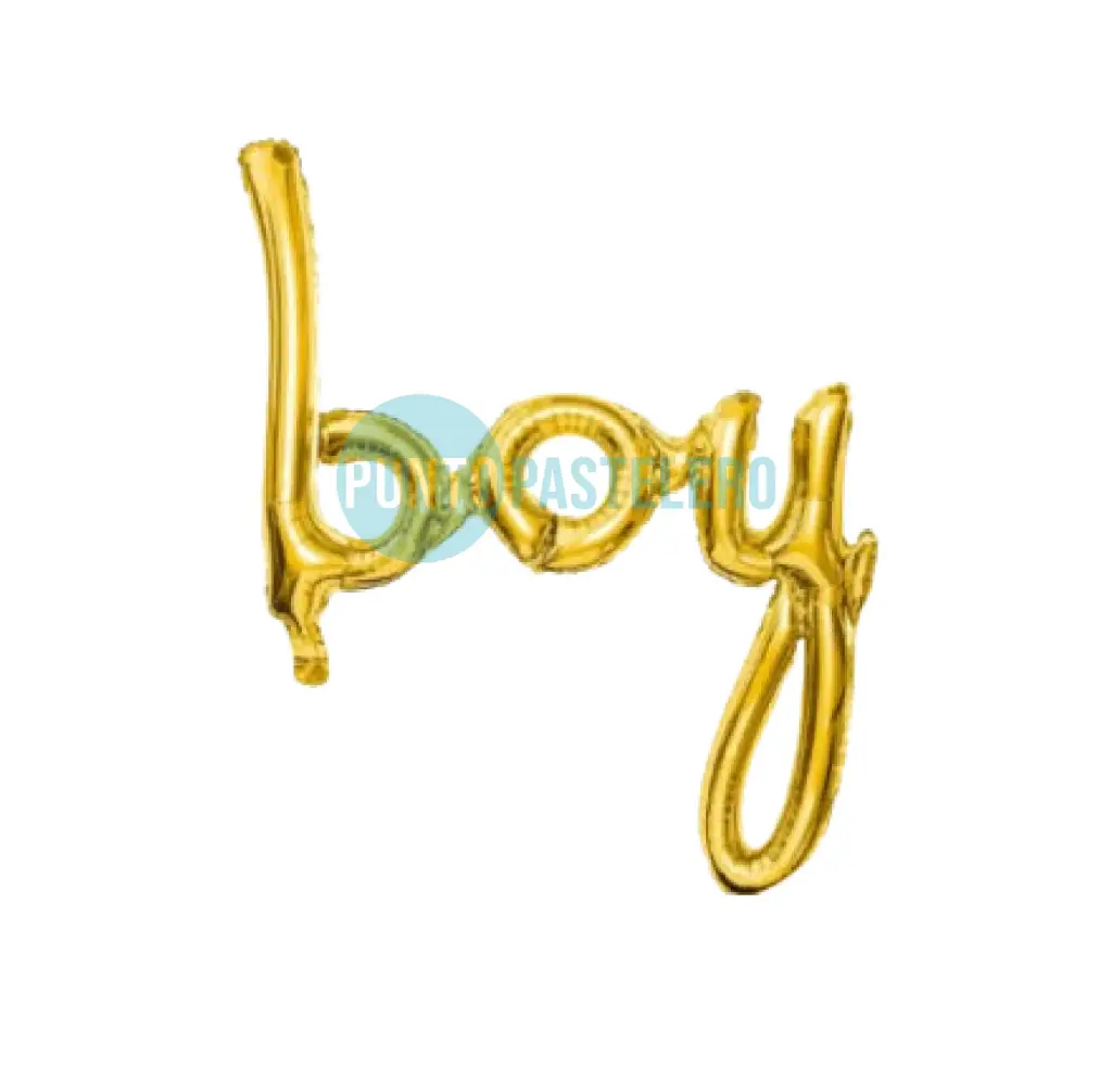 GLOBO METALIZADO "BOY" DORADO (NACIMIENTO/BABY SHOWER)