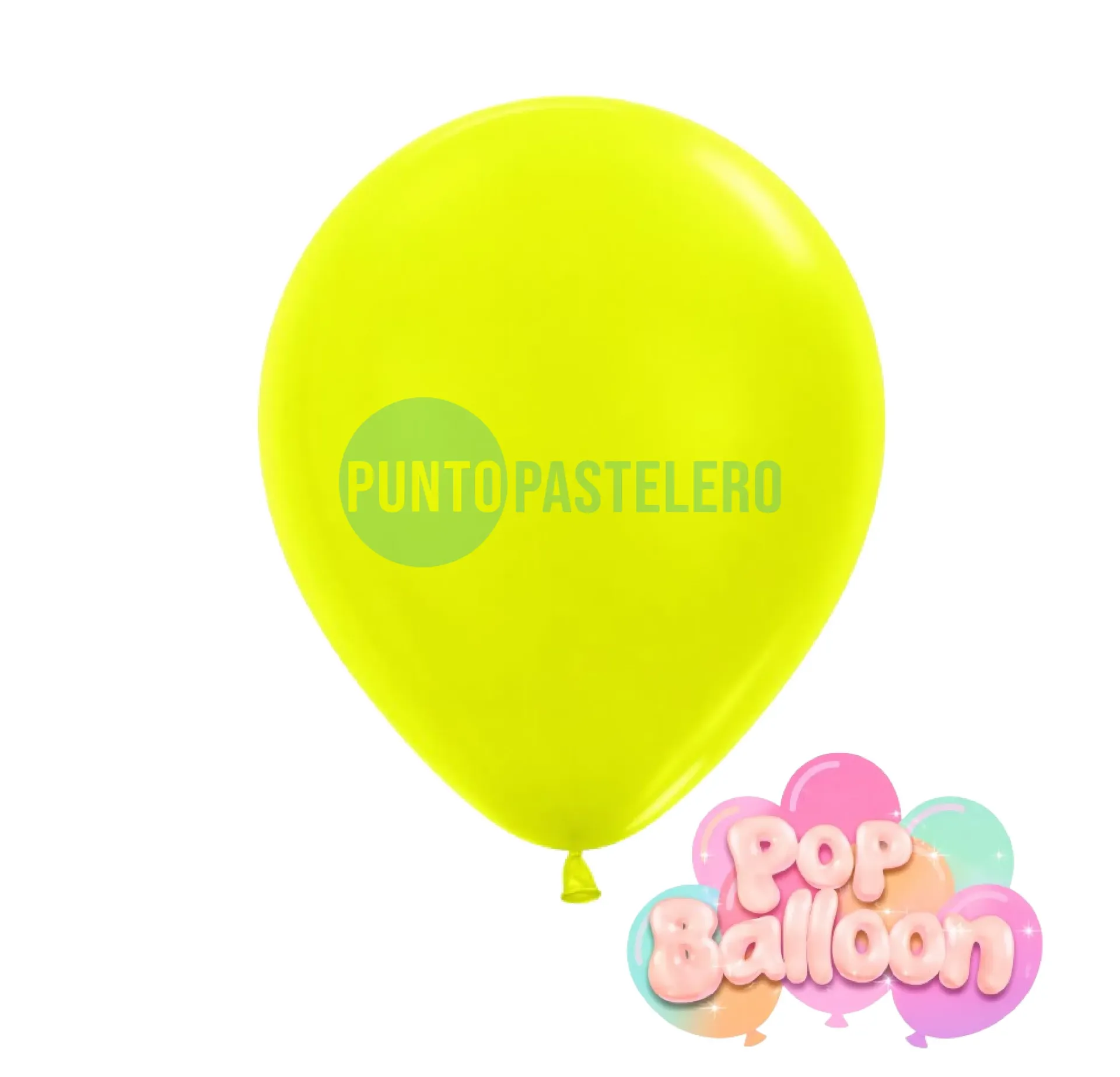 GLOBOS FLUO LATEX POP BALLOON AMARILLO 12" (X 25 U.)