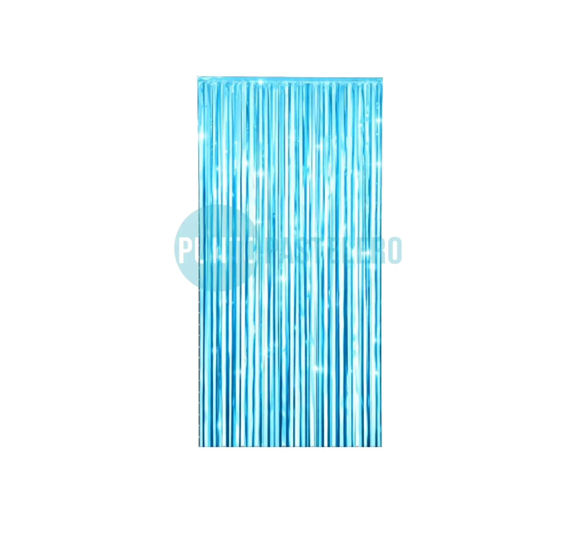 CORTINA METALIZADA TURQUESA FOIL FRINGE (1 X 2 MT.)