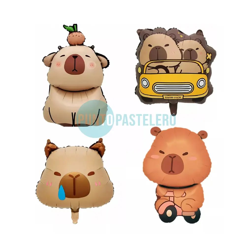 GLOBO METALIZADO CAPIBARA MODELOS VARIOS (50-60 CM) [C3-F6]