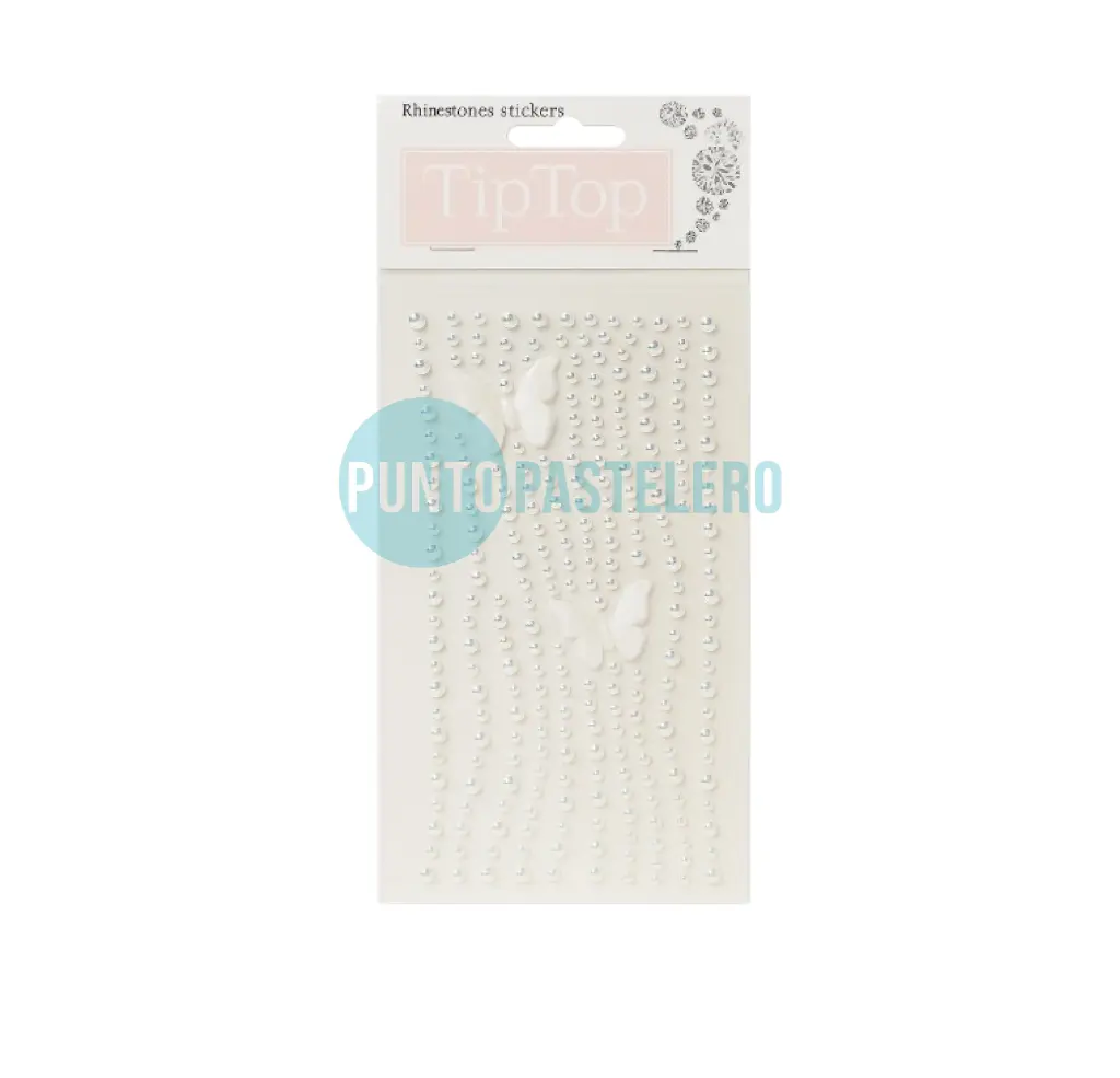 CRISTALES AUTOADHESIVOS STRASS IRIDISCENTE CON MARIPOSAS