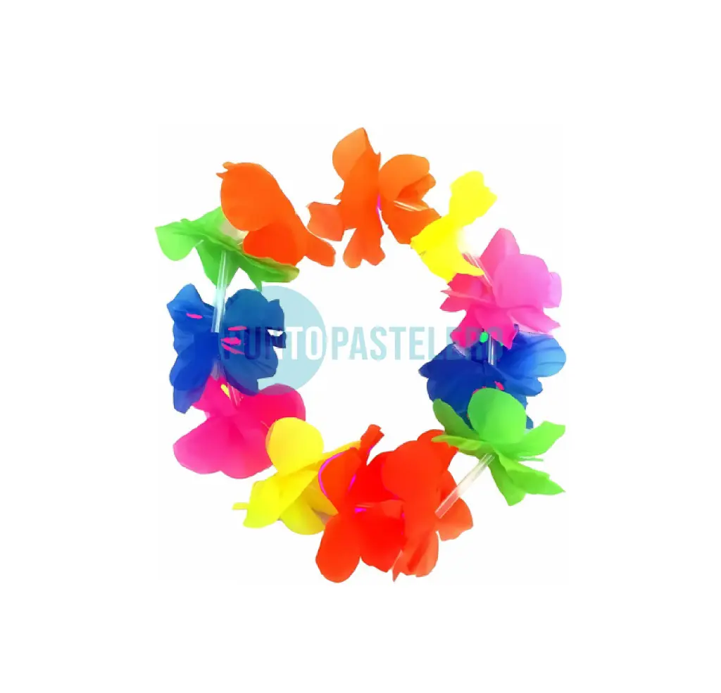 CORONA FLORES PETALOS MULTICOLOR (X 12 U.)