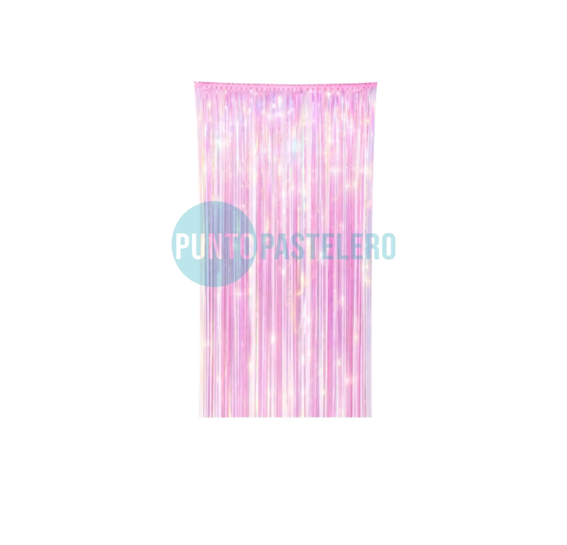 CORTINA IRIDISCENTE ROSA/VERDE/ROJA/NARANJA/CELESTE (1 X 2 MT.)