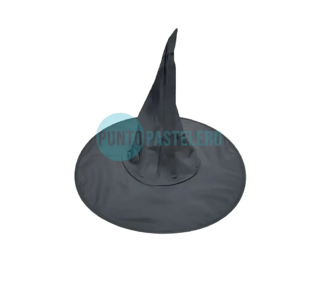 [900523000015] GORRO DE BRUJA NEGRO LISO (TELA)