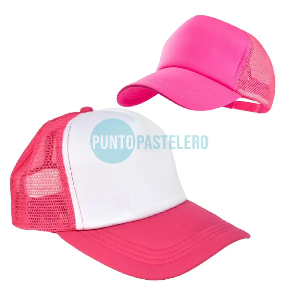 GORRA VISERA TRUCKER FLUO ROSA