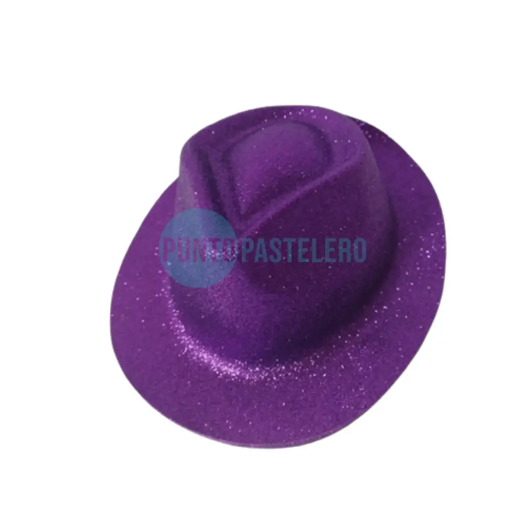 GORRO PLASTICO LISO GLITTER VIOLETA