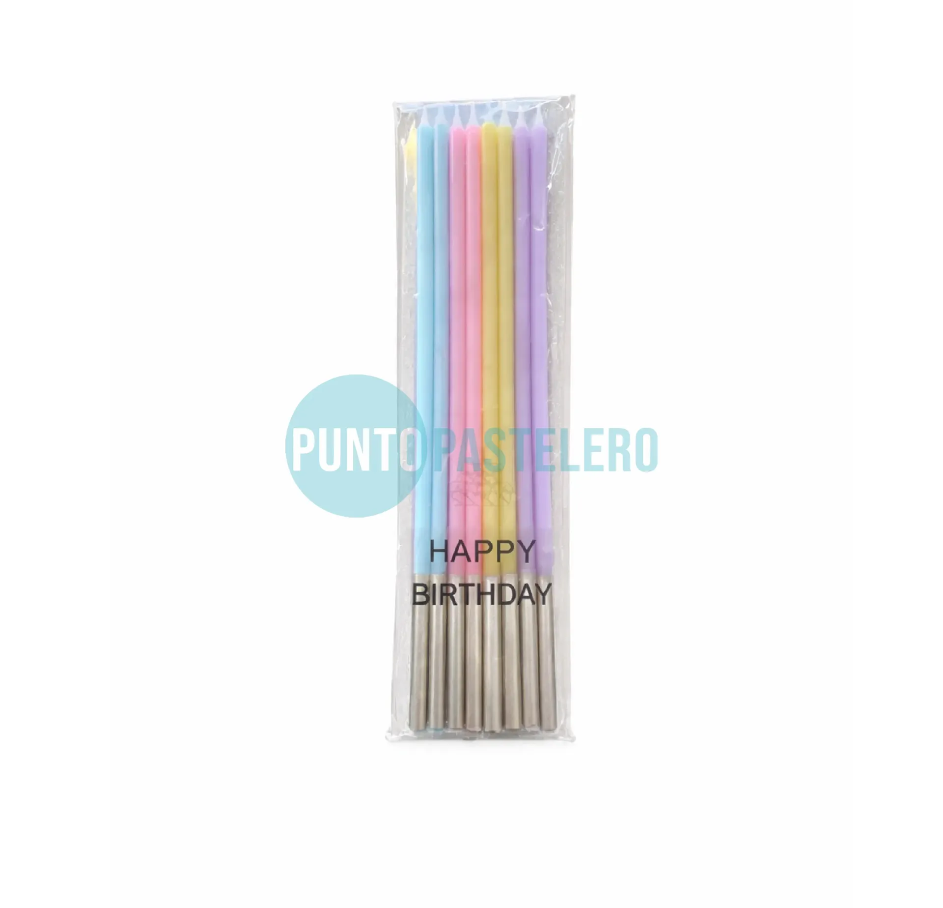 [00116251] PACK VELAS MULTICOLOR PASTEL (8 U.)