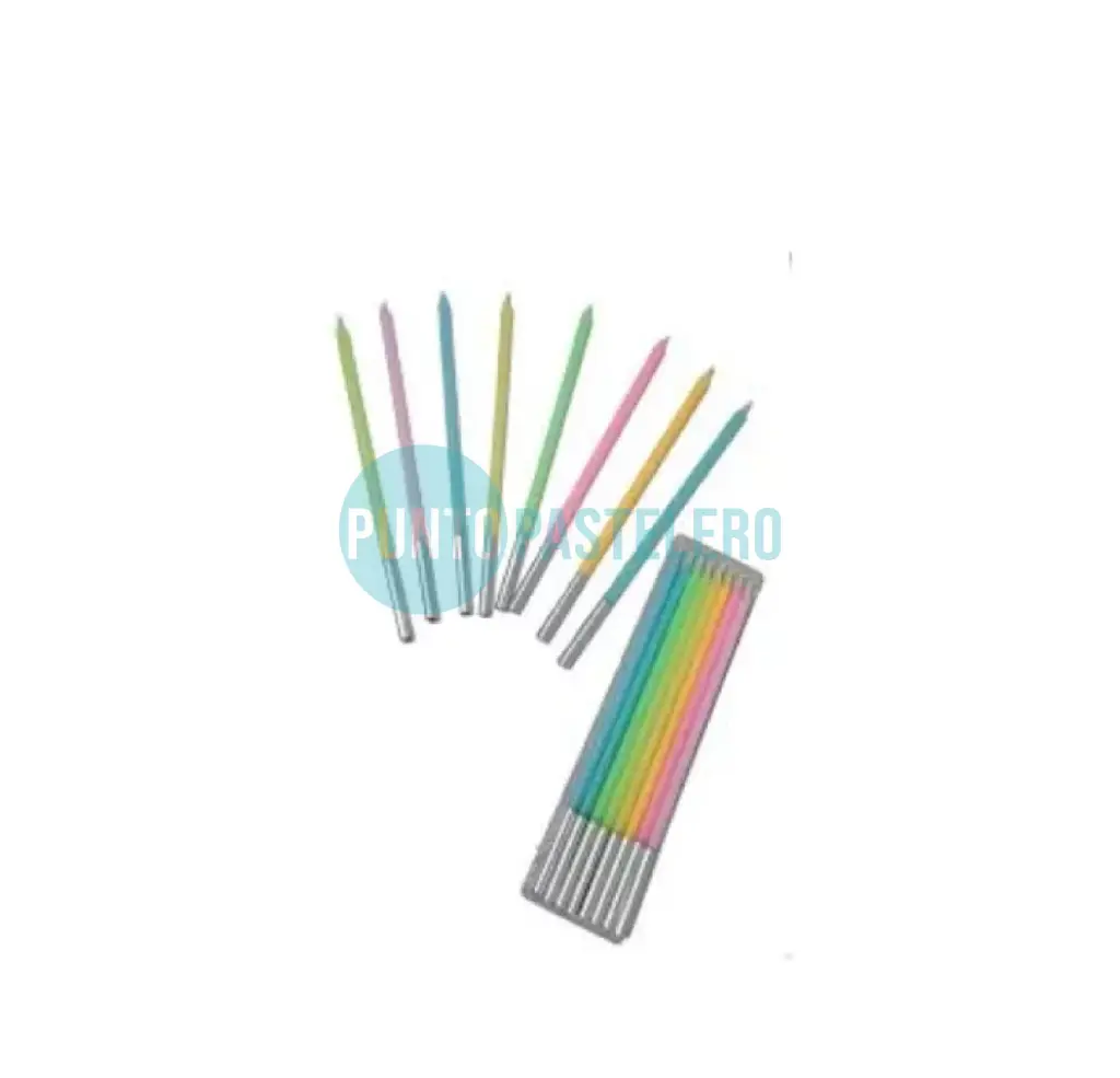 PACK VELAS COLORES SURTIDOS (8 U.)