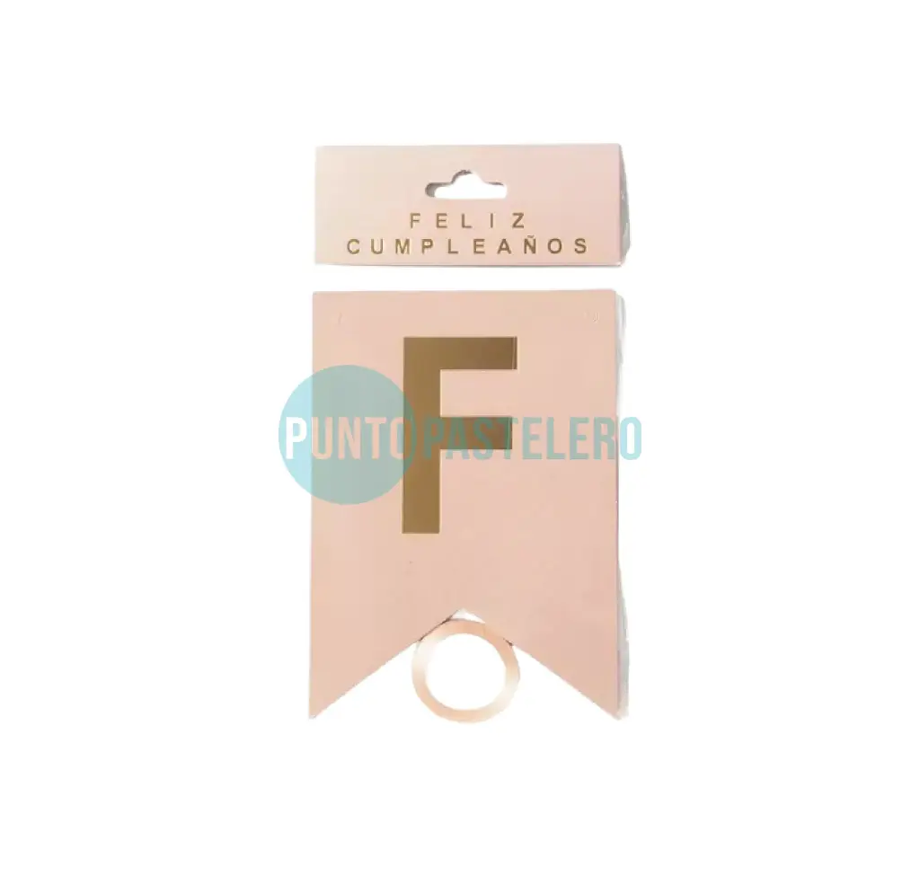 BANDERIN FELIZ CUMPLEAÑOS SALMON