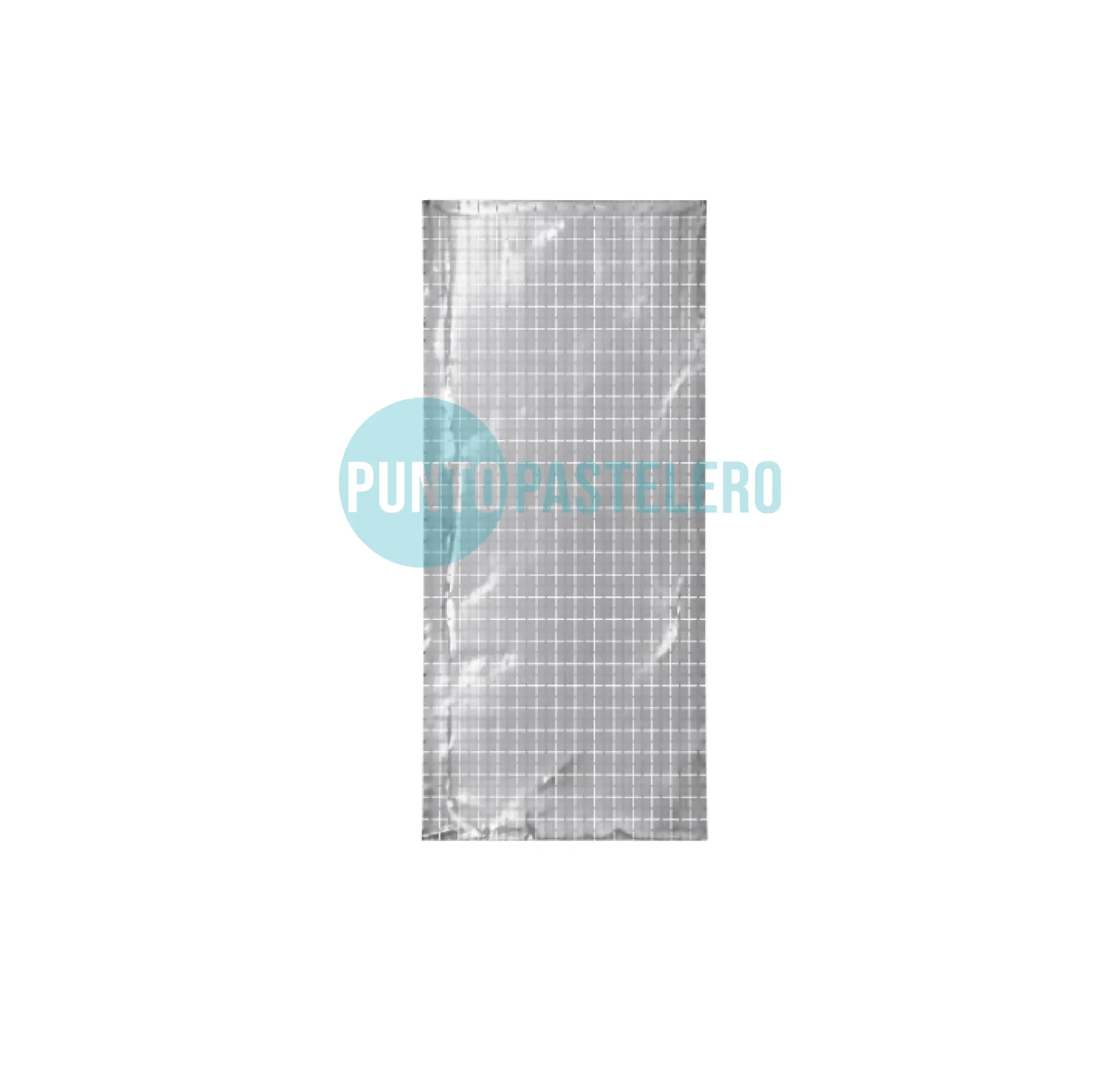 CORTINA METALIZADA BRICK WALL CHICO PLATA (1 X 2 MT.)