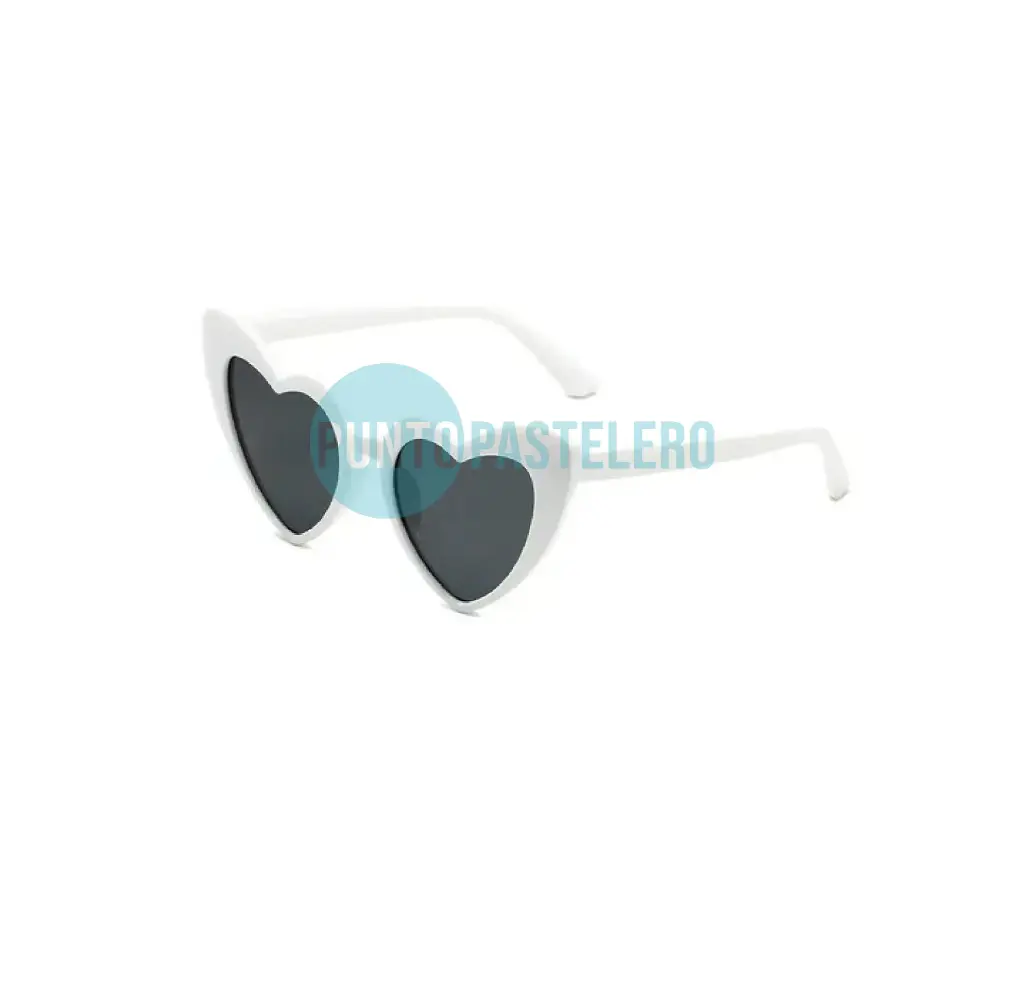 LENTES ANTEOJOS RAYBAN FORMA CORAZON BLANCO
