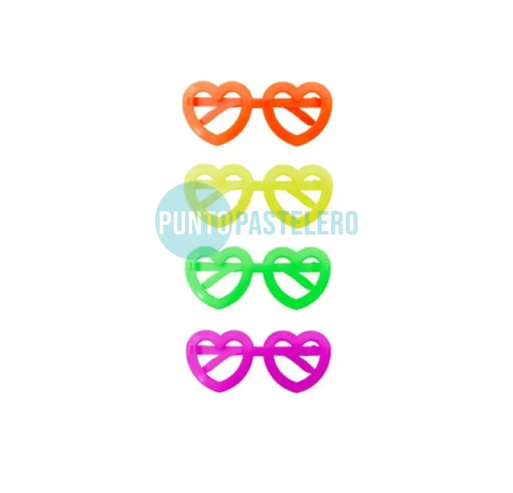 ANTEOJOS PLASTICOS COLORES SURTIDOS FLUO (X 6 U.) (MODELOS SURTIDOS)