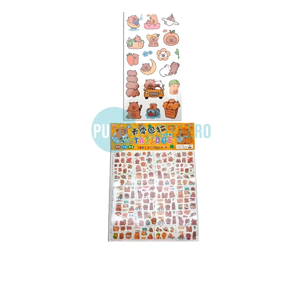 TATUAJE TEMPORARIO CAPIBARA (POR UNIDAD)