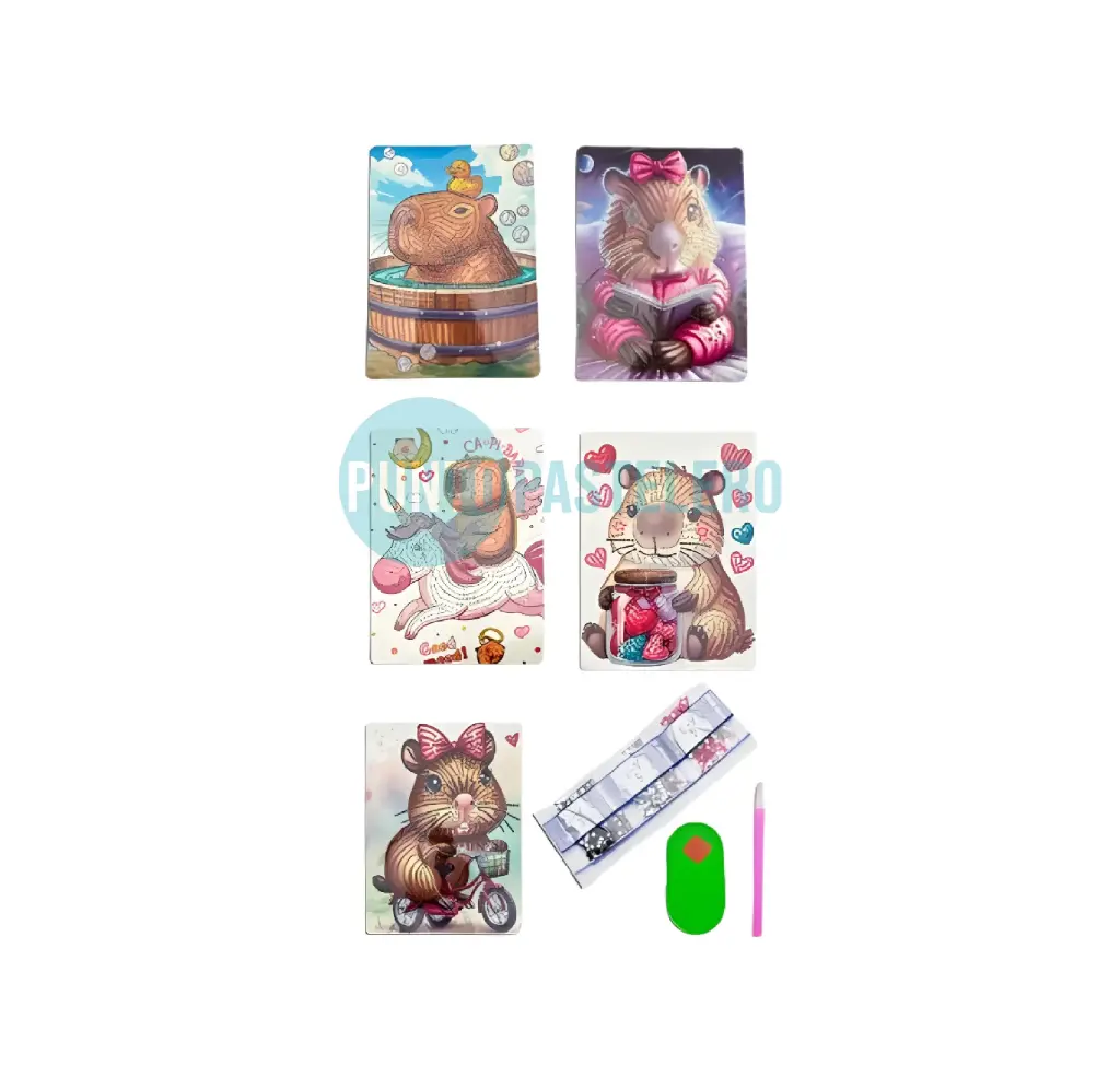 KIT PINTURA DIAMANTE GEMAS CAPIBARA