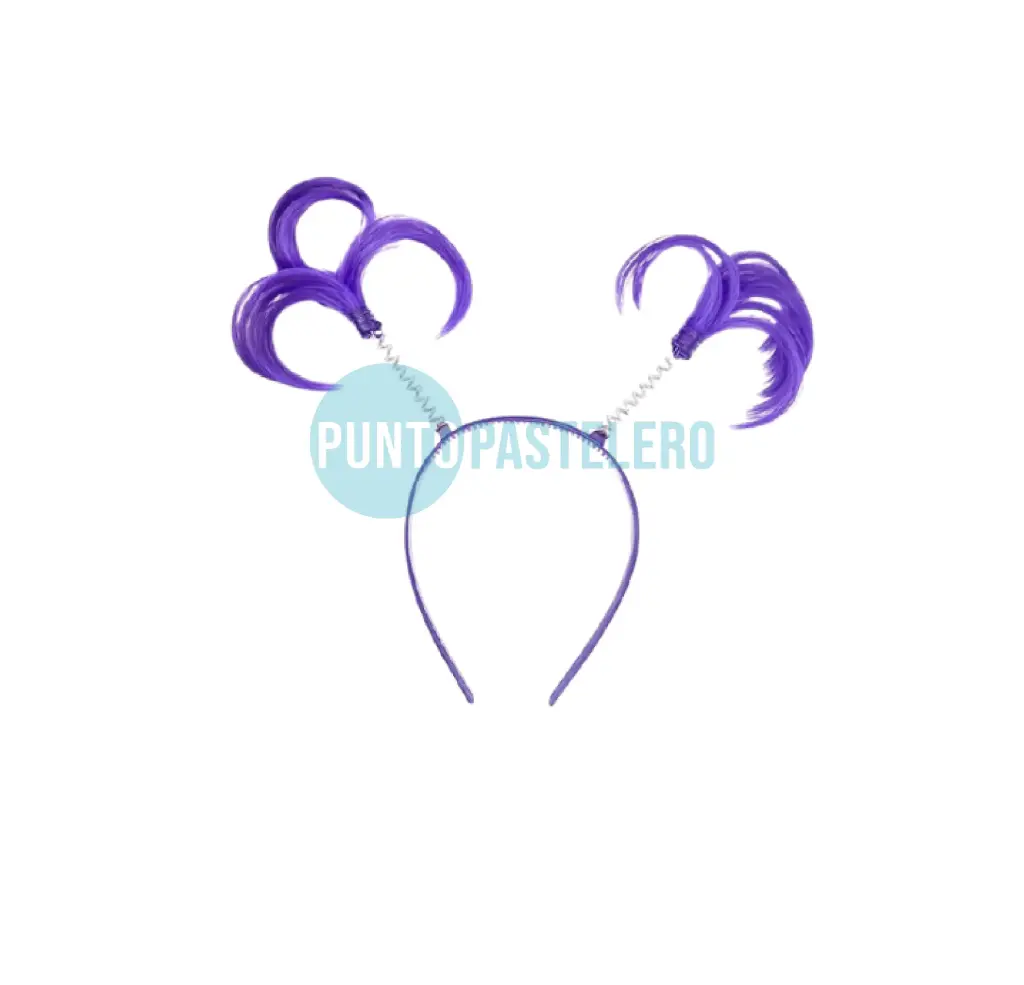 VINCHA ANTENA CON MECHONES VIOLETA