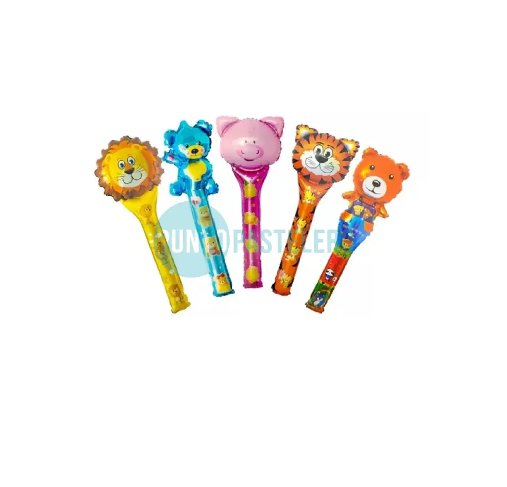 GLOBO METALIZADO SILUETA 30" (76 CM) VARITA ANIMALITOS SURTIDOS