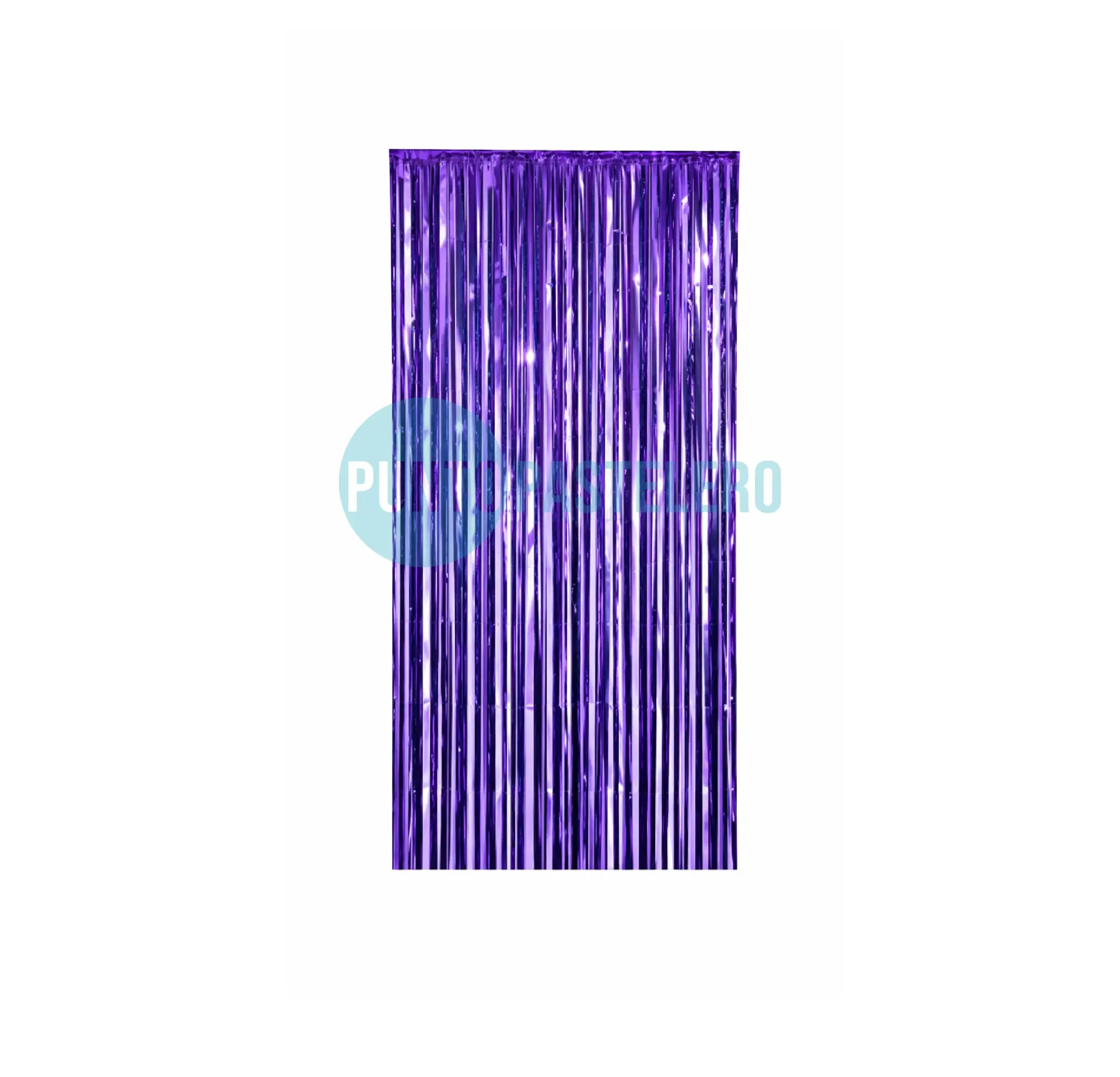 CORTINA METALIZADA LASER VIOLETA FOIL FRINGE (1 X 2 MT.)