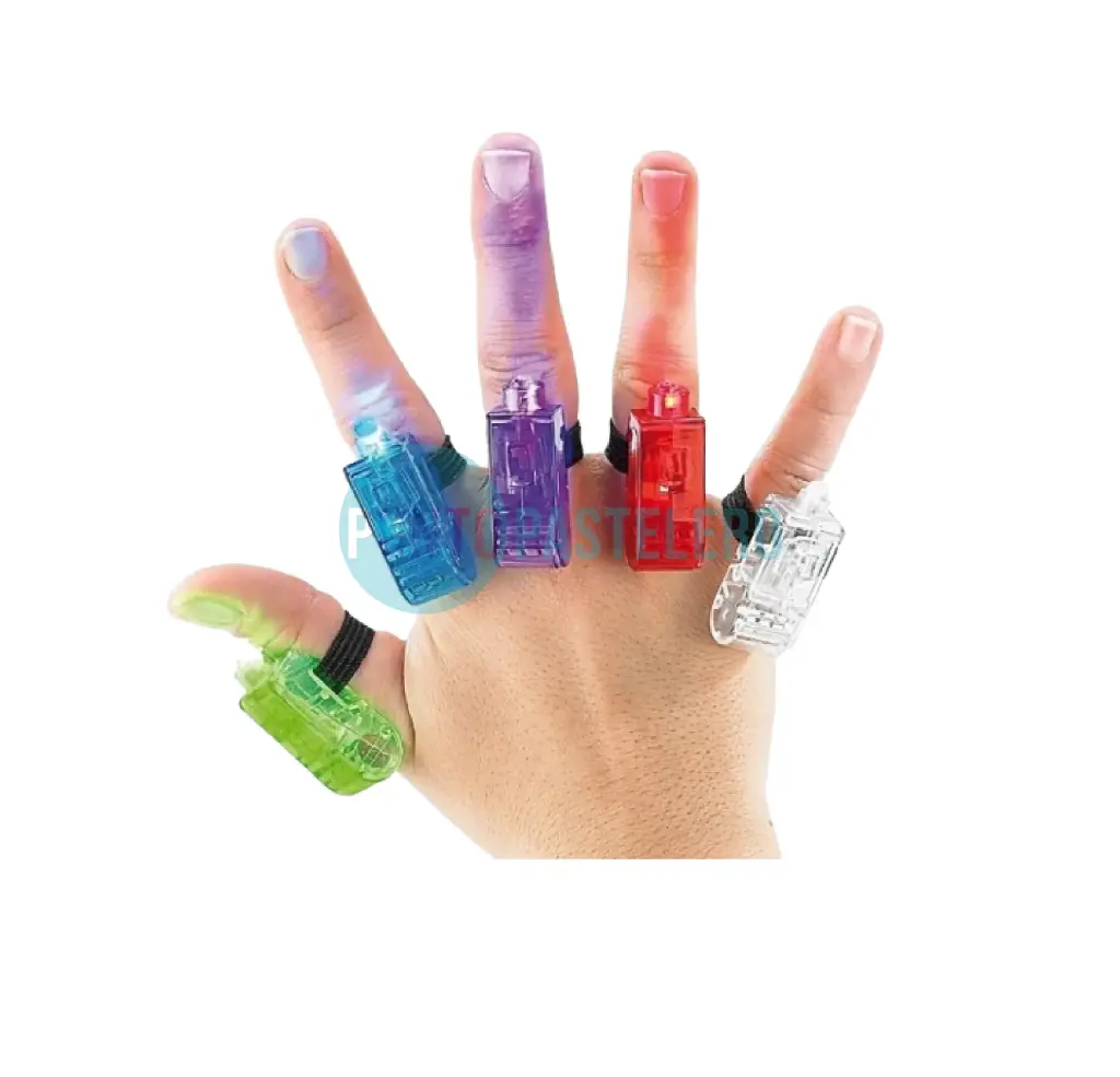 ANILLO DEDOS LUMINOSO LED (X 4 U.)