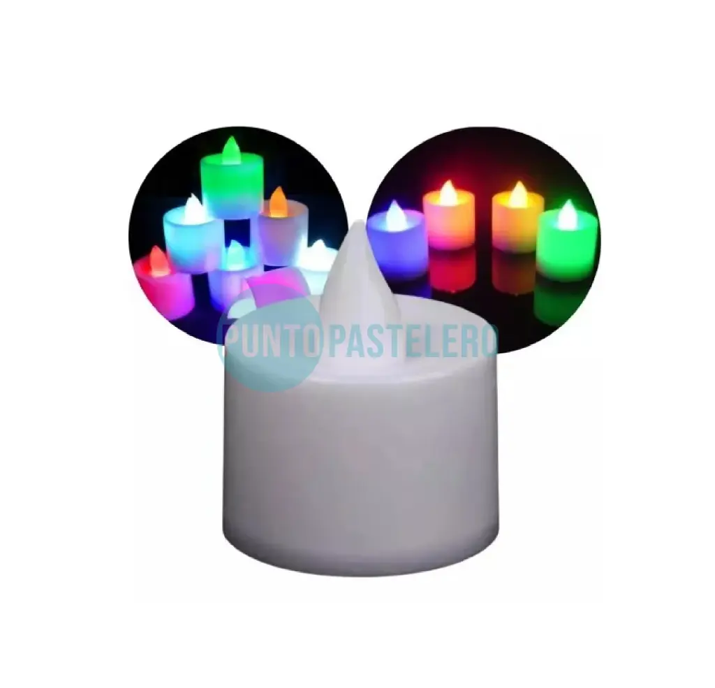VELA DE NOCHE LED ALTA 5 CM MULTICOLOR