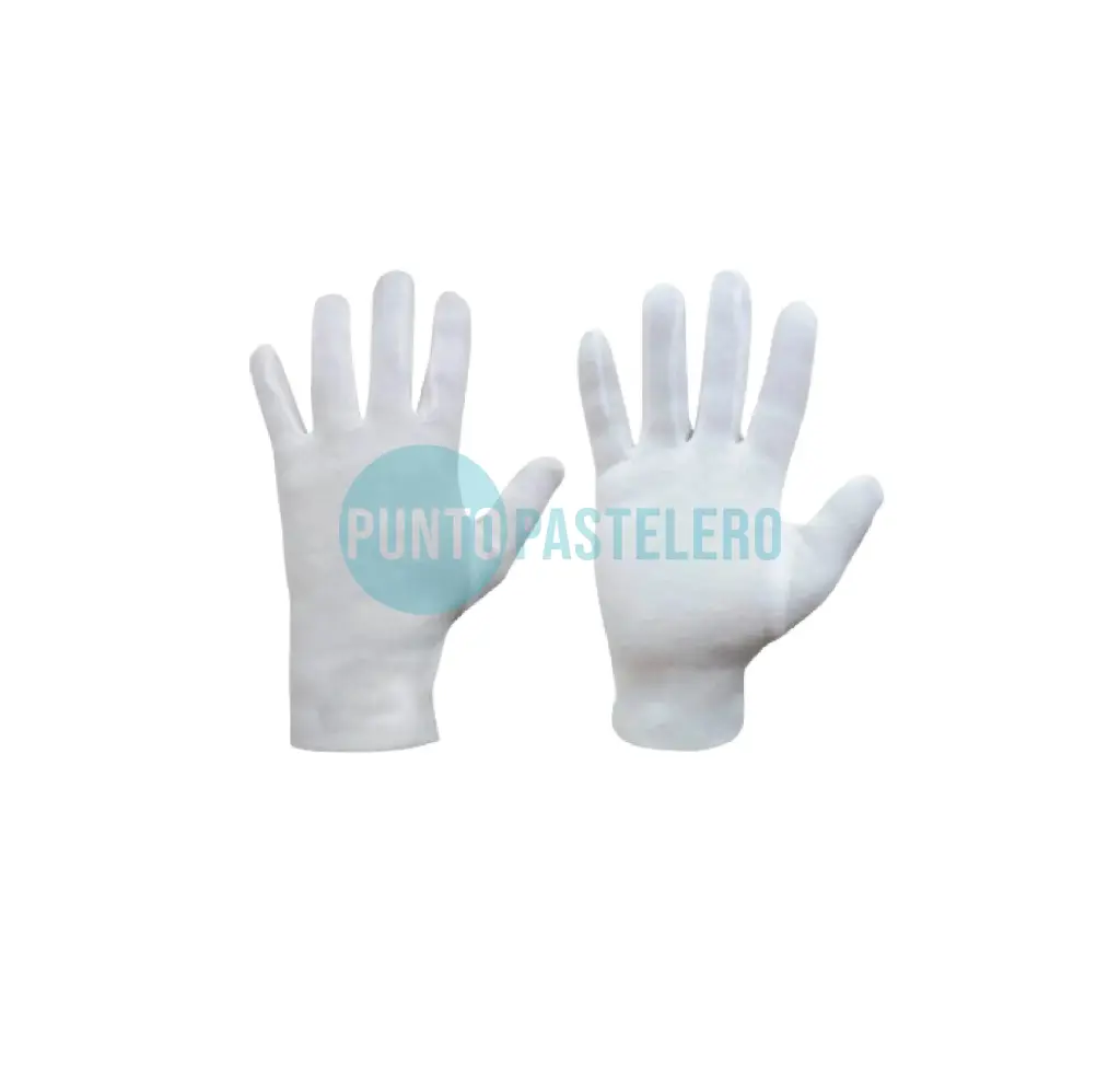 GUANTES BLANCOS DE TELA ADULTO CORTO LYCRA