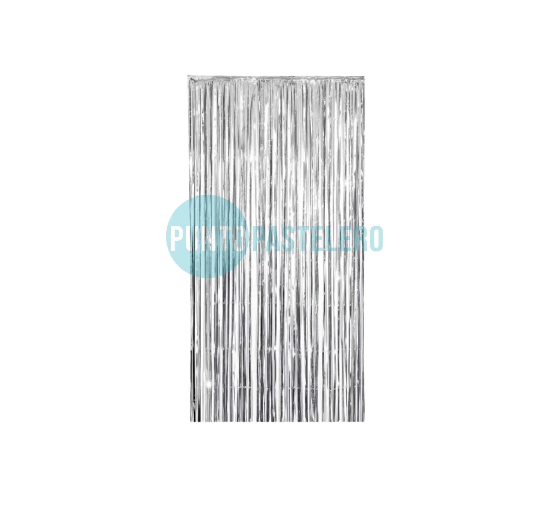 CORTINA METALIZADA PLATA FOIL FRINGE (1 X 2 MT.)
