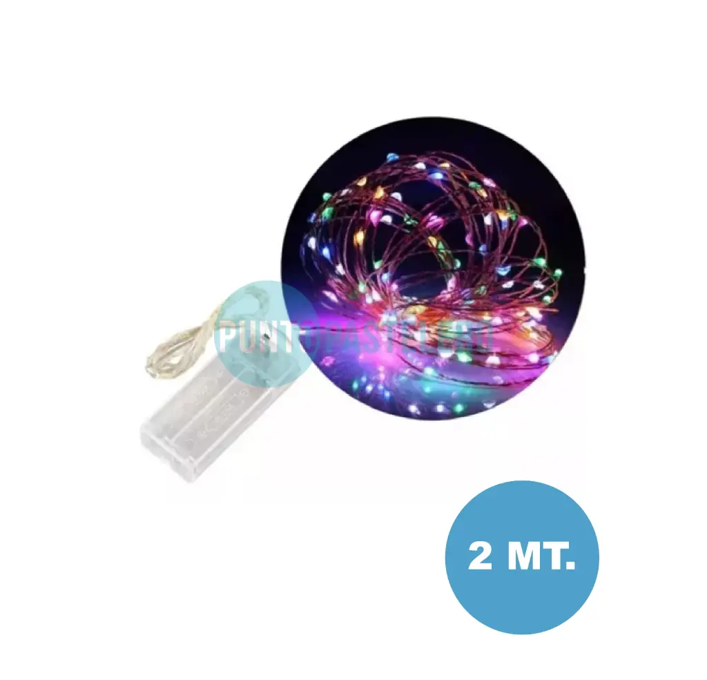 GUIRNALDA LED MICROALAMBRE (2 MT) (MULTICOLOR)