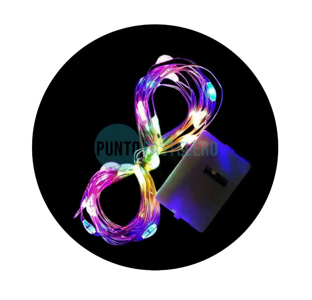 GUIRNALDA LED MICROALAMBRE (1 MT) (MULTICOLOR)