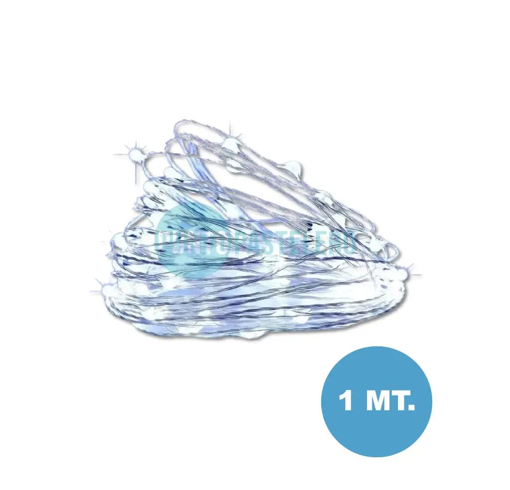 GUIRNALDA LED MICROALAMBRE (1 MT) (FRIA)