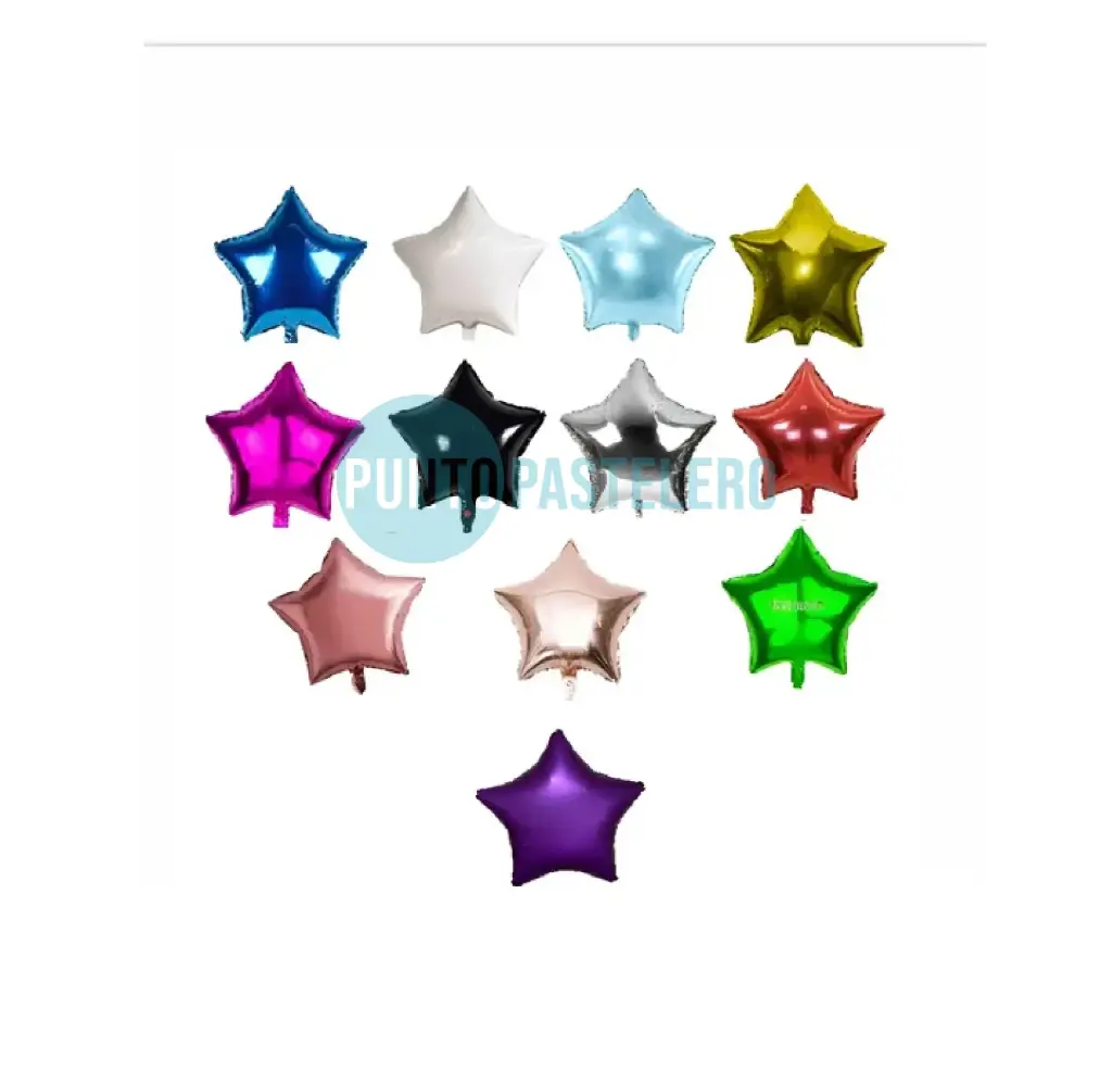 GLOBO ESTRELLA METALIZADO 23 CM (10") (COLORES VARIOS) [CAJON 6]