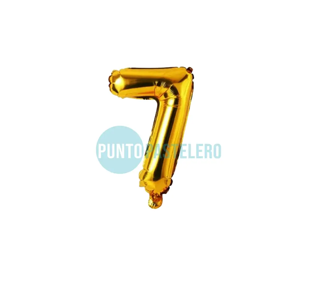 [7798194155424] GLOBO NUMERO 7 - 70 CM - DORADO (DILAX)
