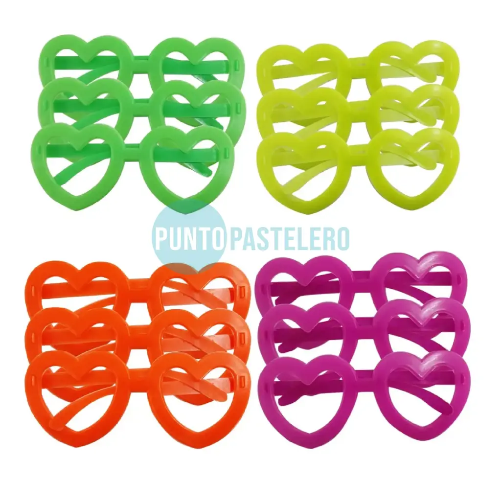 ANTEOJO FLUO PLASTICOS MODELOS SURTIDOS (X 12 U.)