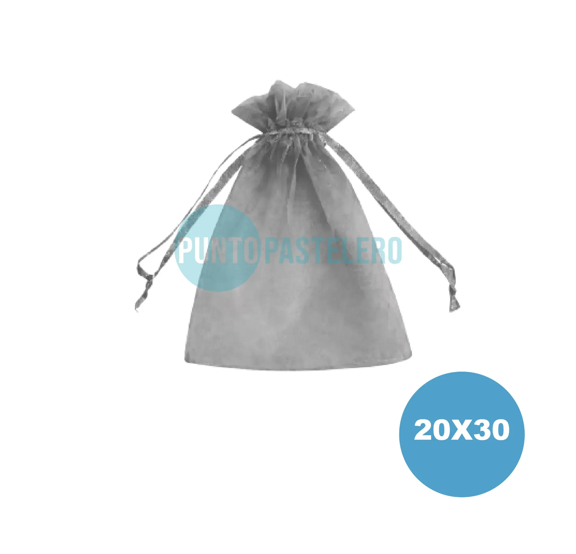 BOLSA ORGANZA GRIS (20X30 CM)