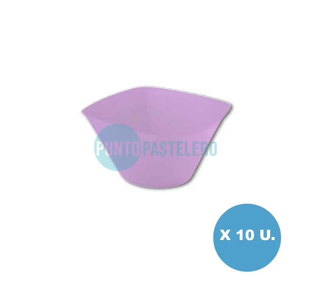 BOWL CUADRADO LILA KOVALPLAST (10 U.)