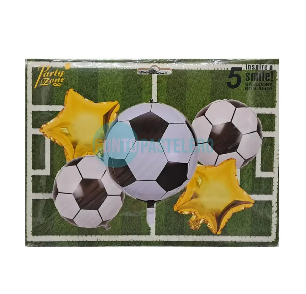 SET DE GLOBOS FUTBOL (5 PZ)