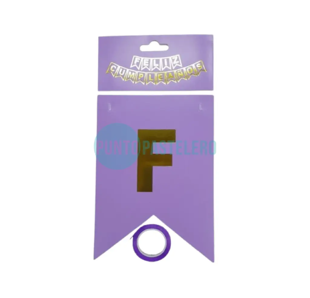 BANDERIN FELIZ CUMPLEAÑOS LILA