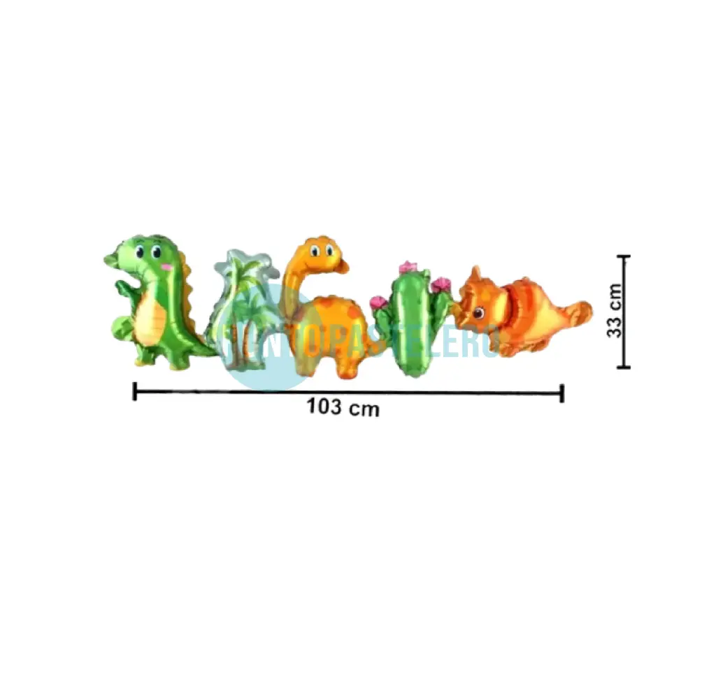GLOBO JB METALIZADO GUIRNALDA DINOSAURIOS (X U.) [9-1]