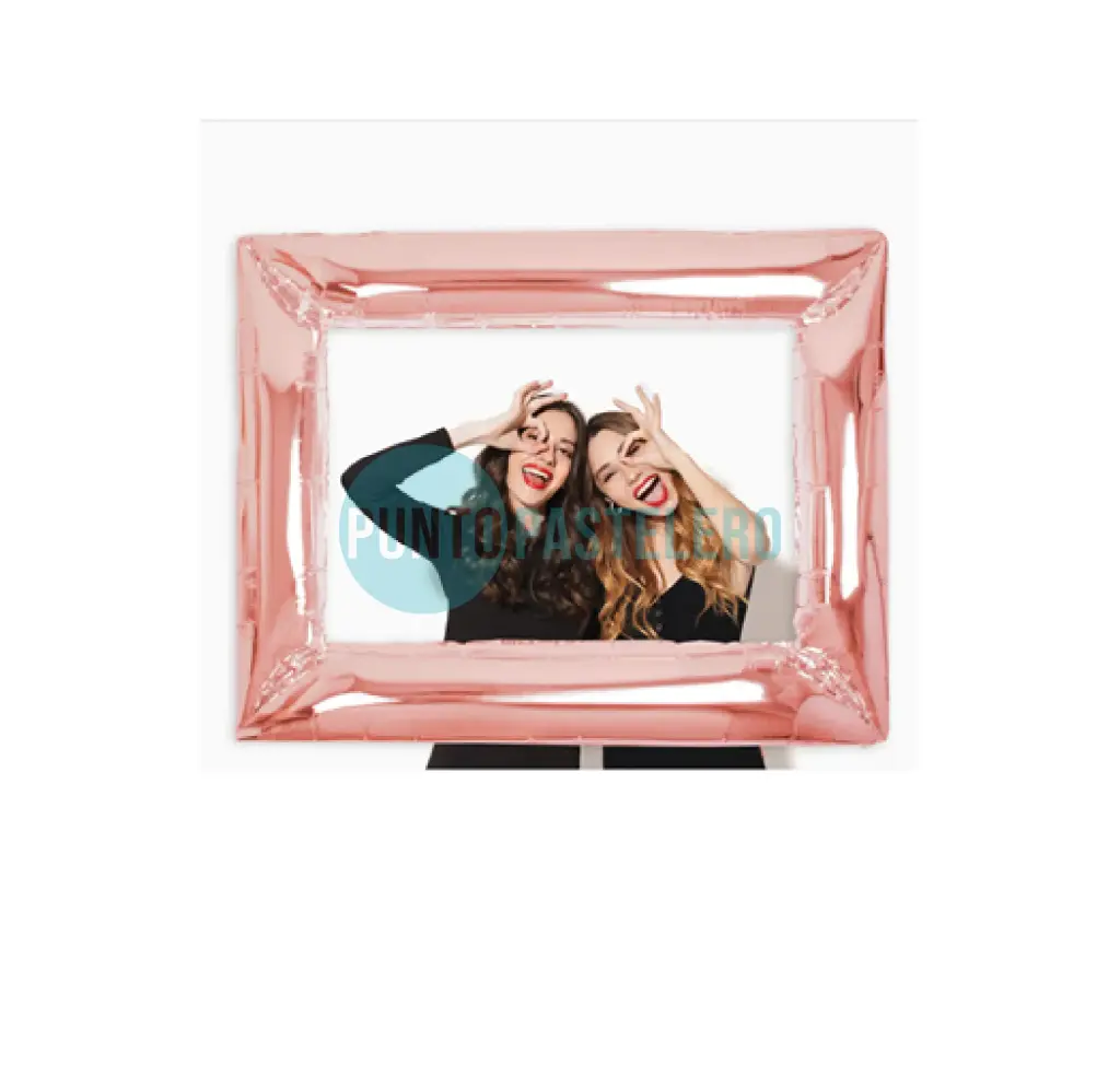 GLOBO JB METALIZADO MARCO DE SELFIE ROSA GOLD (80 X 100 CM) [20-4]