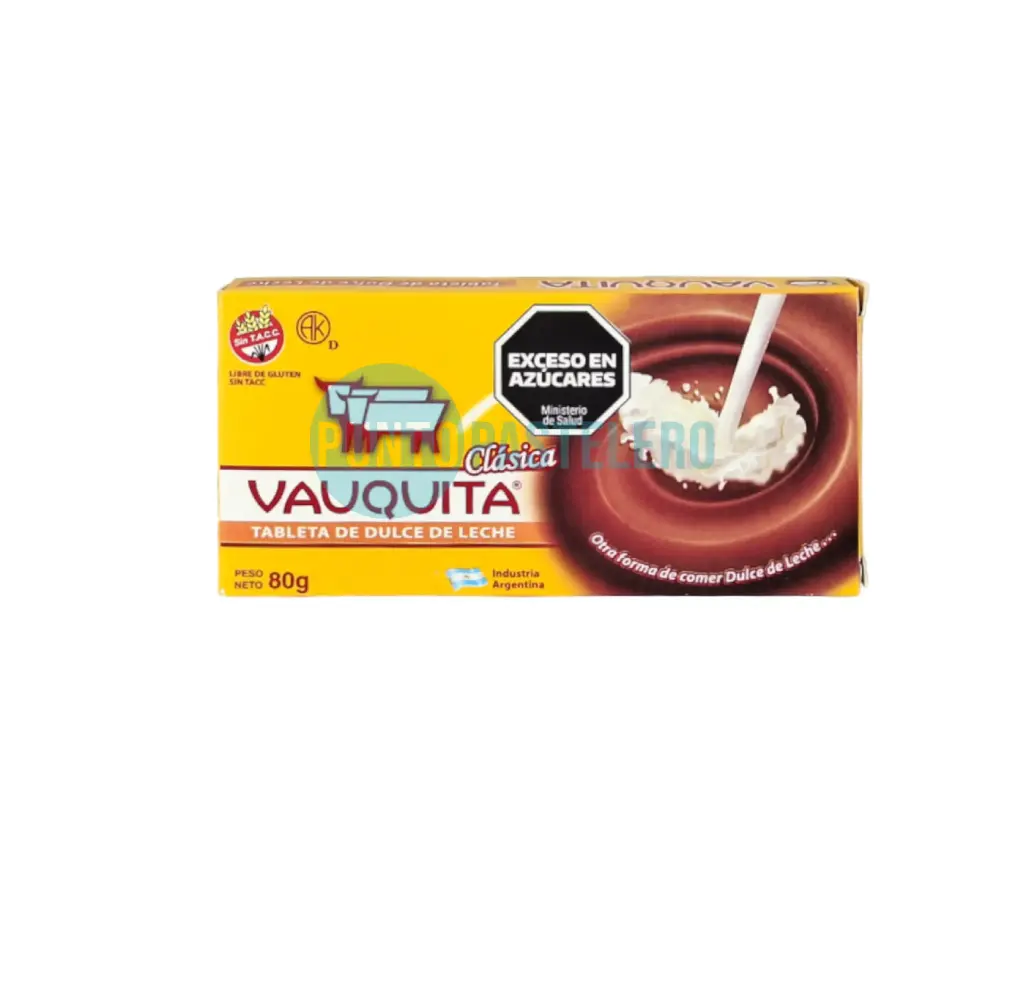 [7798138290495] TABLETA VAUQUITA CLASICA DULCE DE LECHE (X 80 GR.)