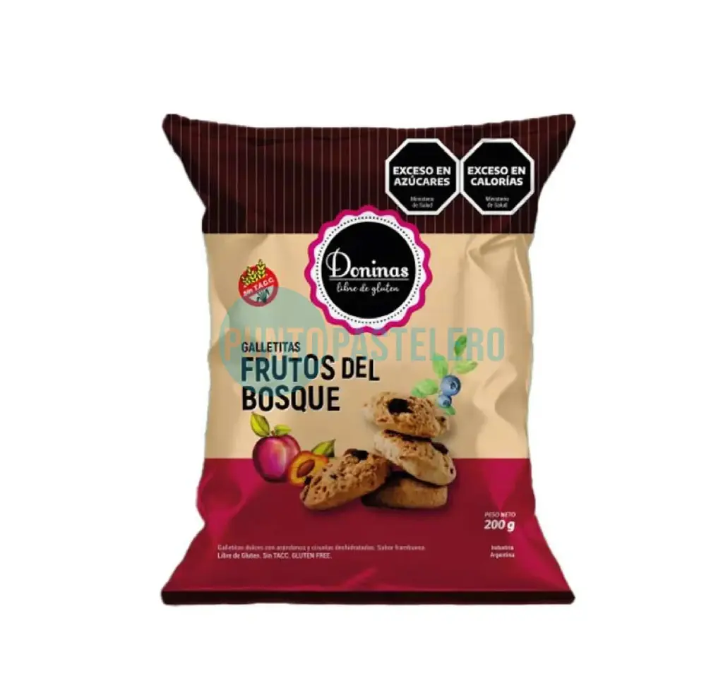 GALLETITAS DONINAS DULCES FRUTOS DEL BOSQUE (X 200 GR.) (SIN TACC)