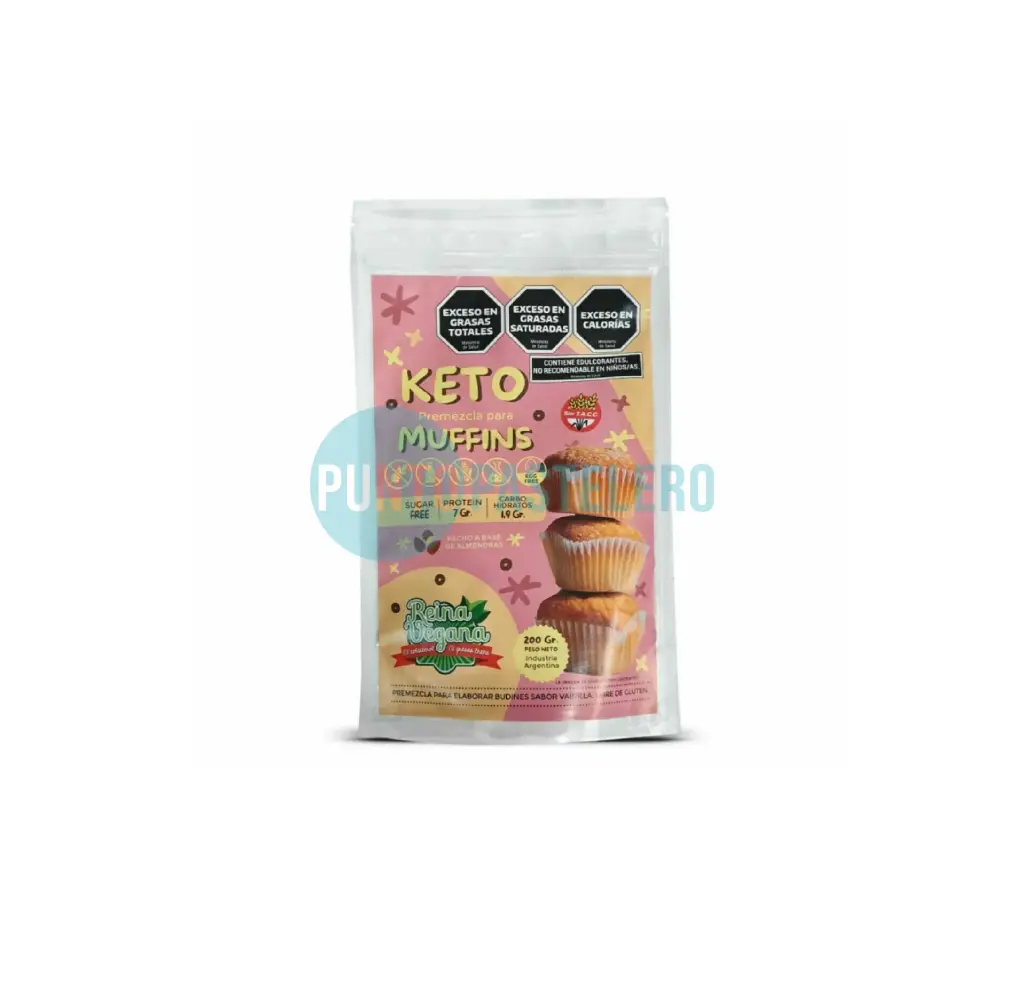 PREMEZCLA KETO PARA MUFFINS REINA FOOD (X 200 GR.) (SIN TACC)