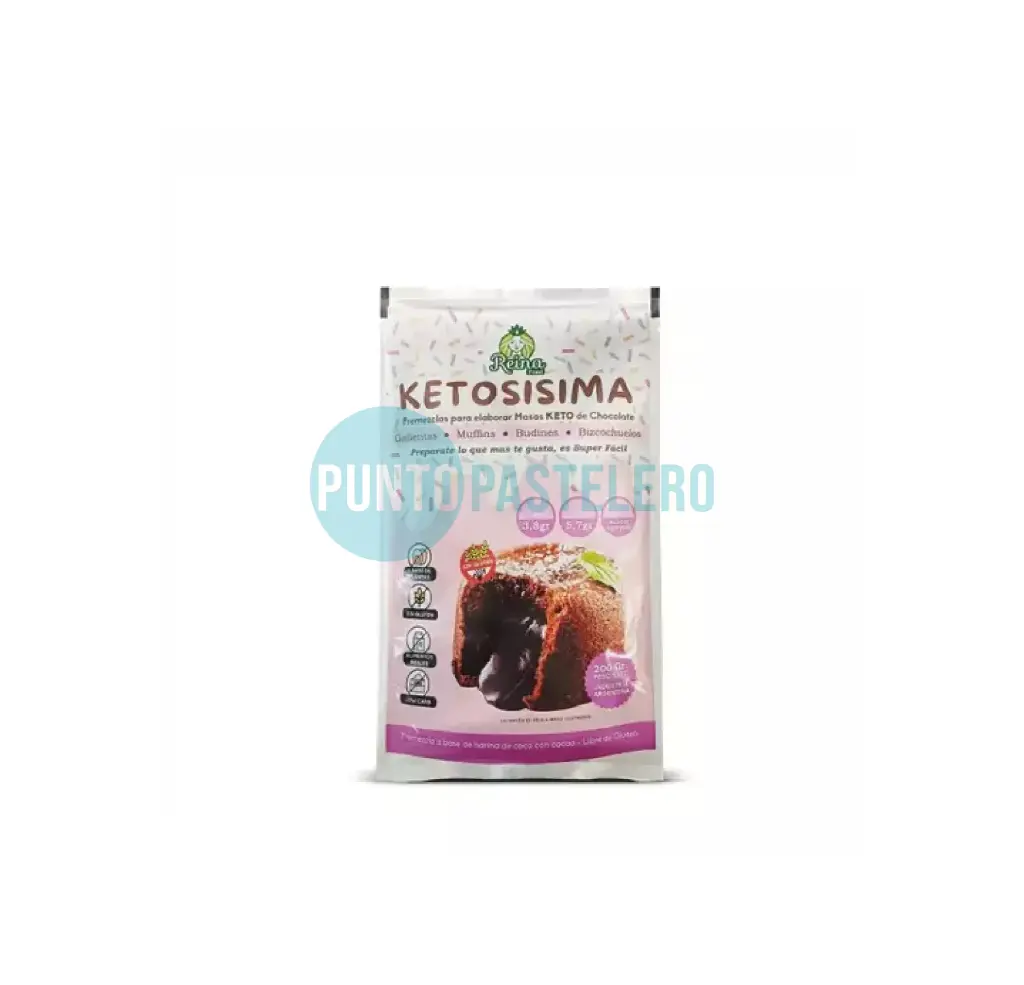 PREMEZCLA KETO PARA MASAS DE CHOCOLATE REINA FOOD (X 200 GR.) (SIN TACC)