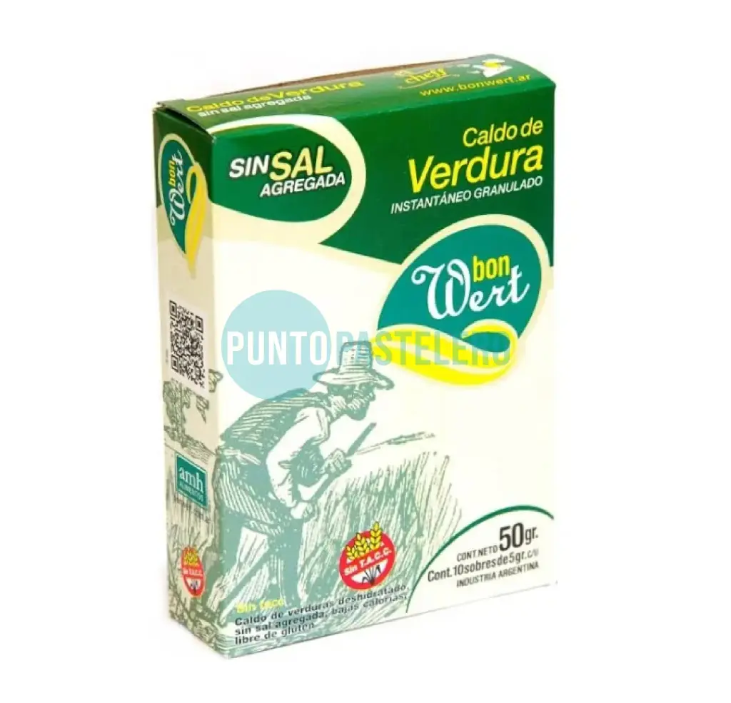 [7798120322012] CALDO DE VERDURA "WERTBON" (X 50 GR.) (SIN TACC)