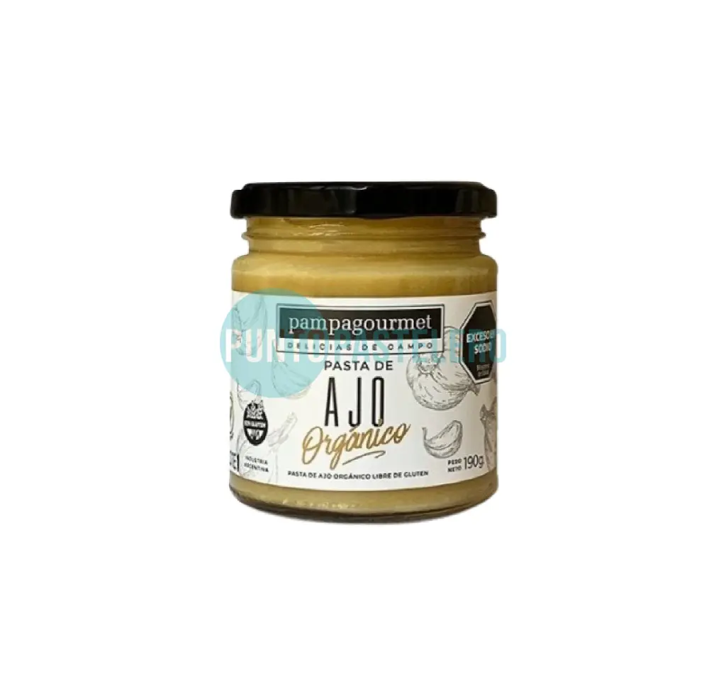 PASTA DE AJO ORGANICO PAMPA GOURMET (X 190 GR.) (SIN TACC)