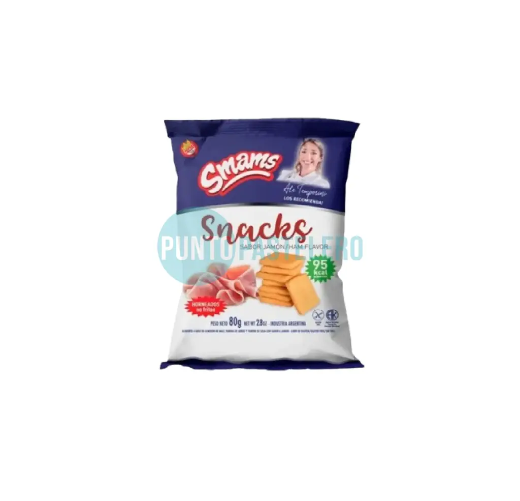 SNACKS SABOR JAMON SMAMS (X 80 GR.) (SIN TACC)