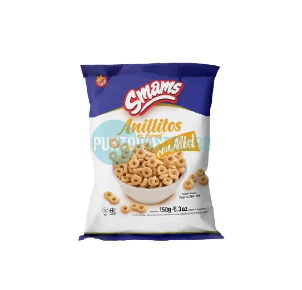 ANILLITOS CEREAL SABOR MIEL SMAMS (X 150 GR.) (SIN TACC)