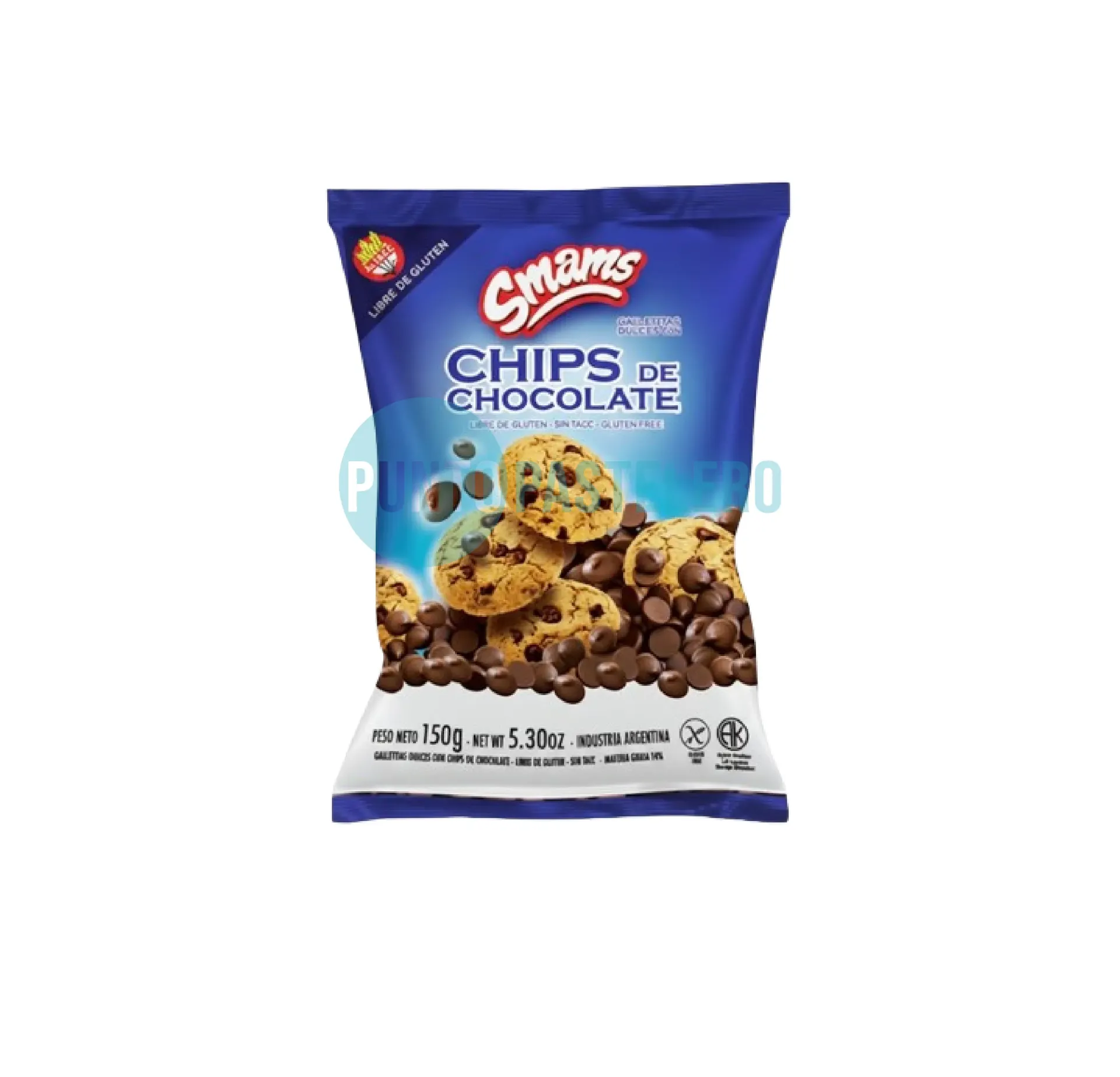 GALLETITAS CHIPS CHOCOLATE SMAMS (X 150 GR.) (SIN TACC)
