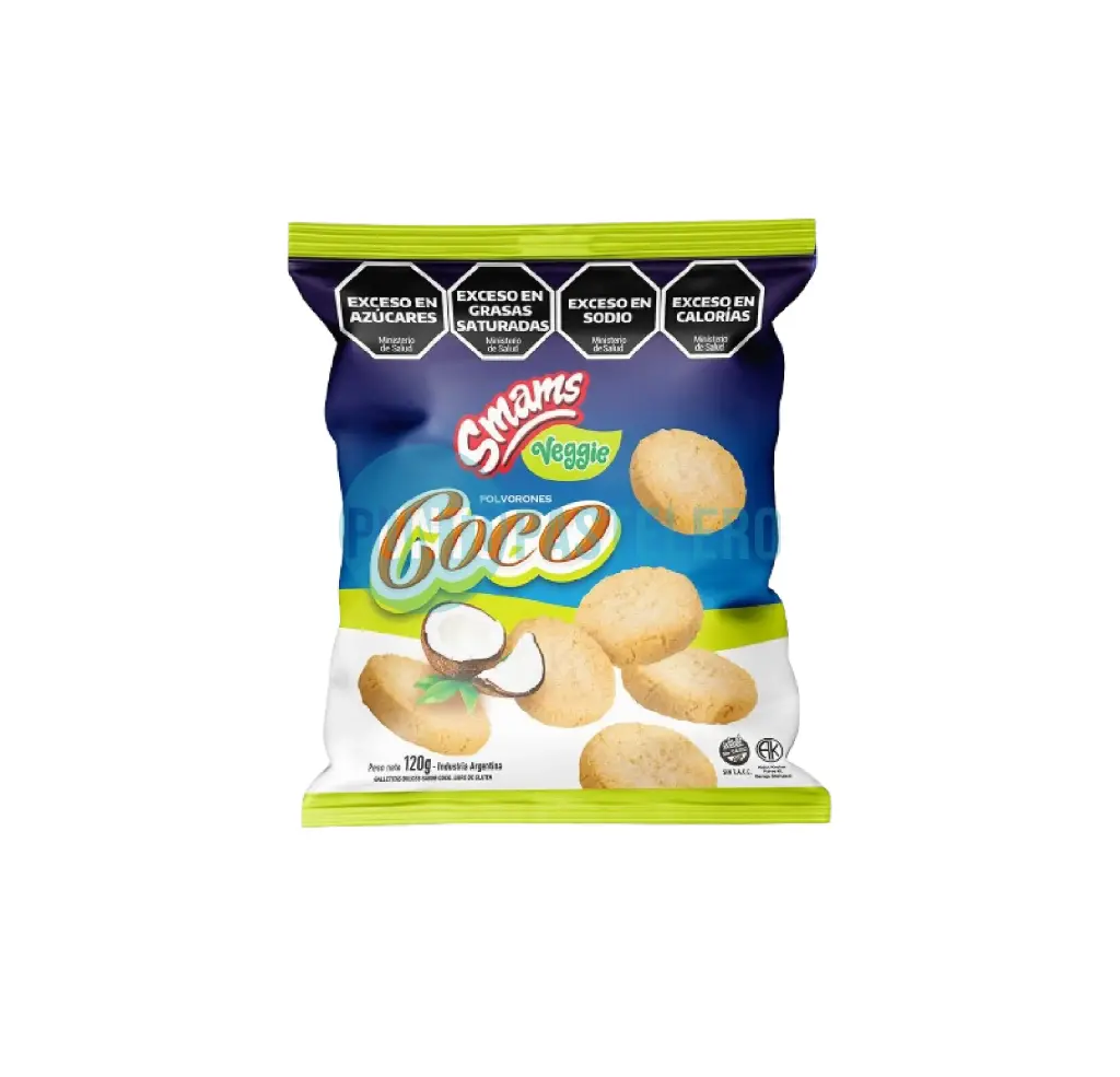 POLVORONES COCO SMAMS VEGGIE (X 120 GR.) (SIN TACC)
